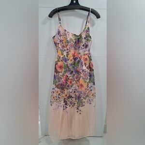 Ina Floral Midi Dress - Cream and Multicolor